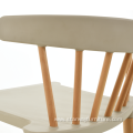 Original Plastic Barstool With Wood Leg Coffee Chair